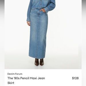 Denim Forum Classic Blue Maxi Skirt